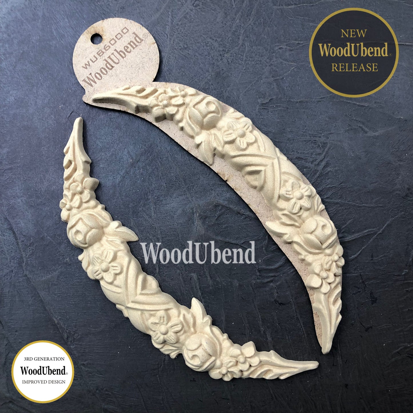 Längliche Dekore | WoodUbend Florale Girlande WUB6000
