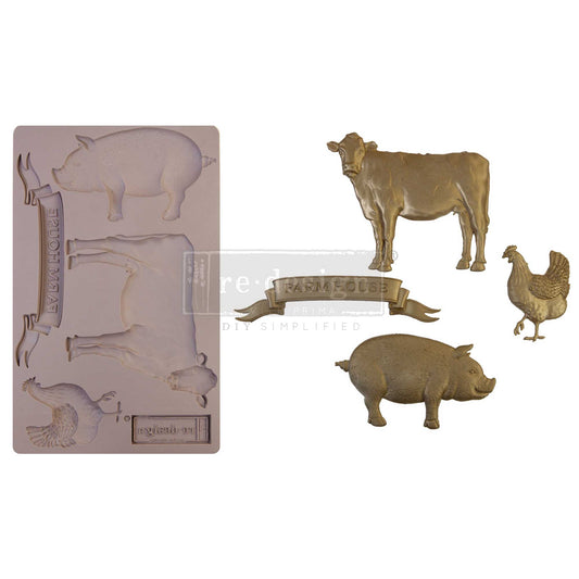 Silikonformen | Redesign - Decor Mould - Farm Animals