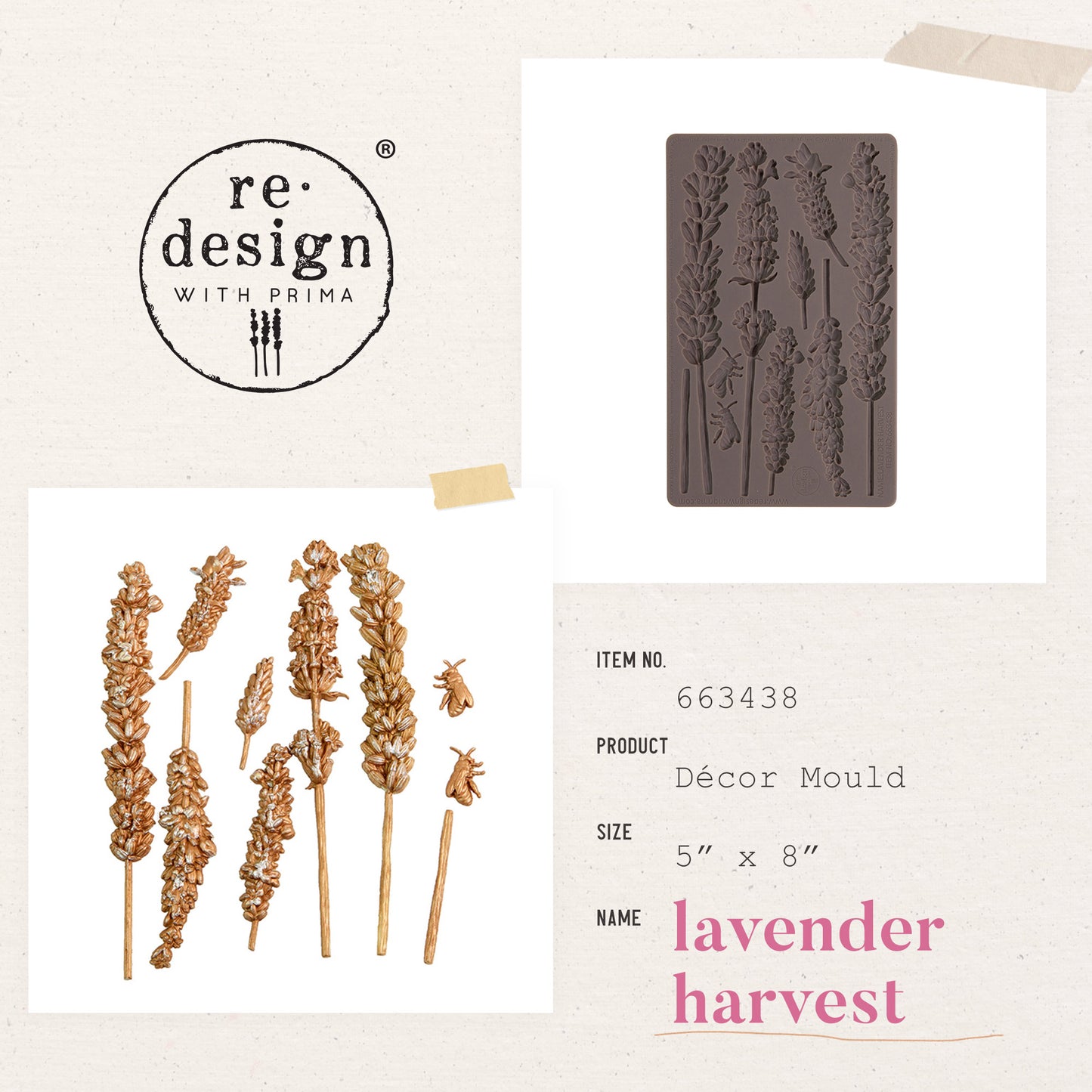 Silikonformen | Redesign - Decor Mould - Lavender Harvest