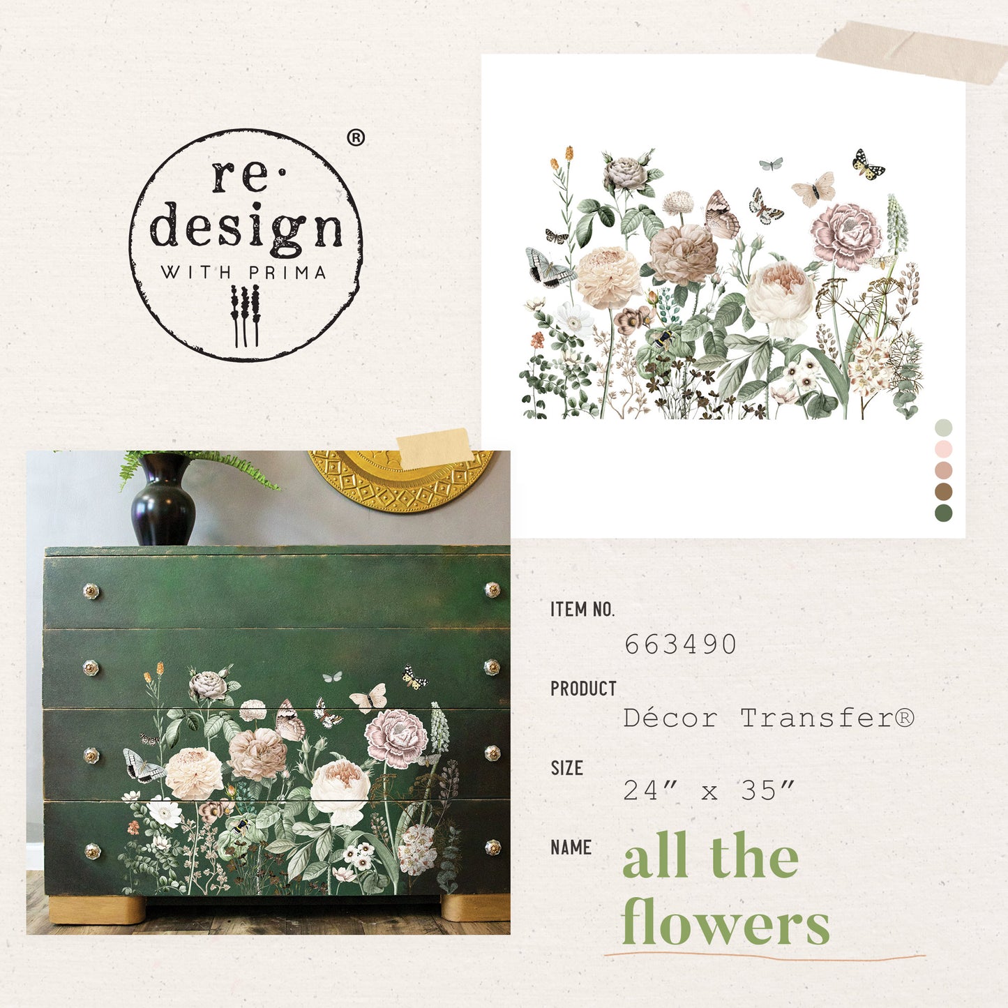 Transferfolien | Redesign Transfer -  All The Flowers