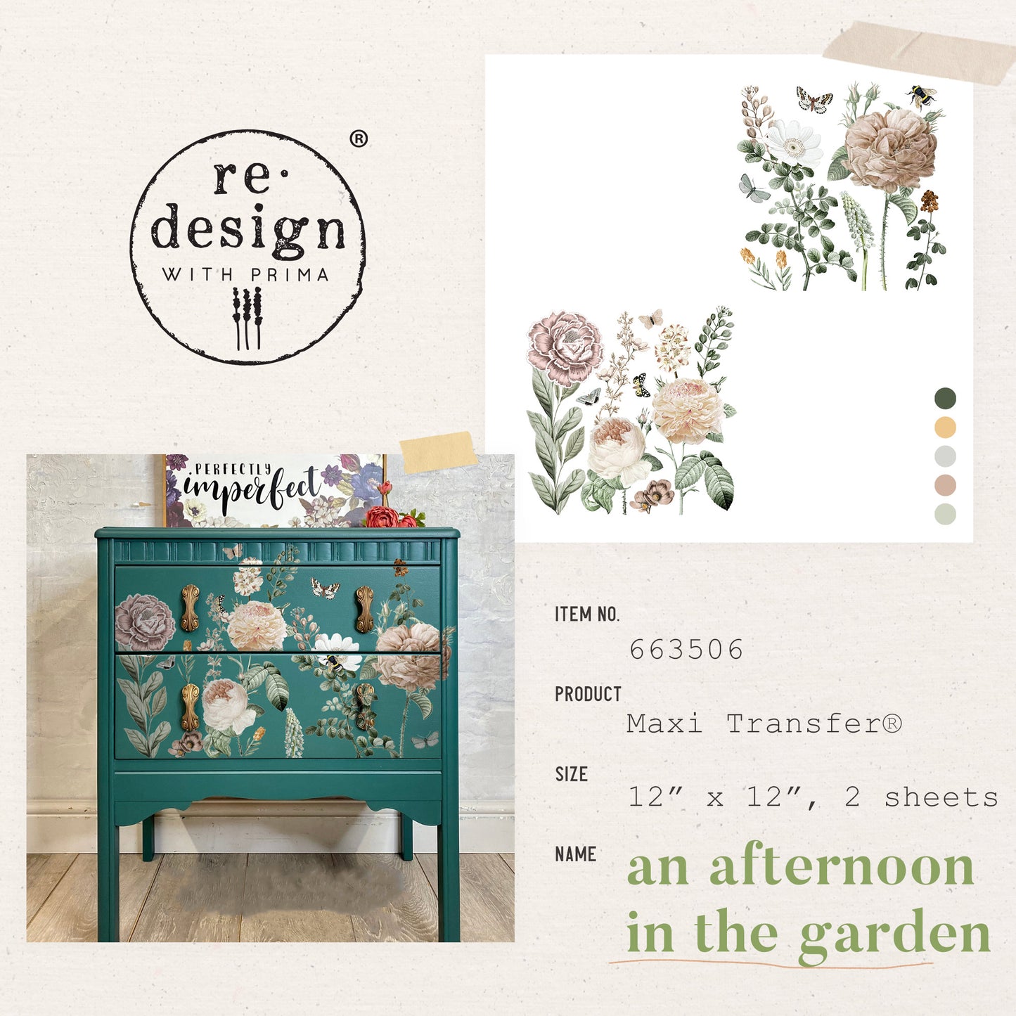 Transferfolien | Redesign Transfer - An Afternoon In The Garden