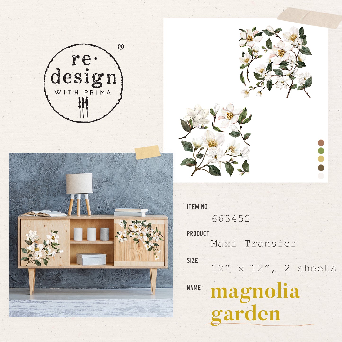 Transferfolien | Redesign Transfer - Magnolia Garden