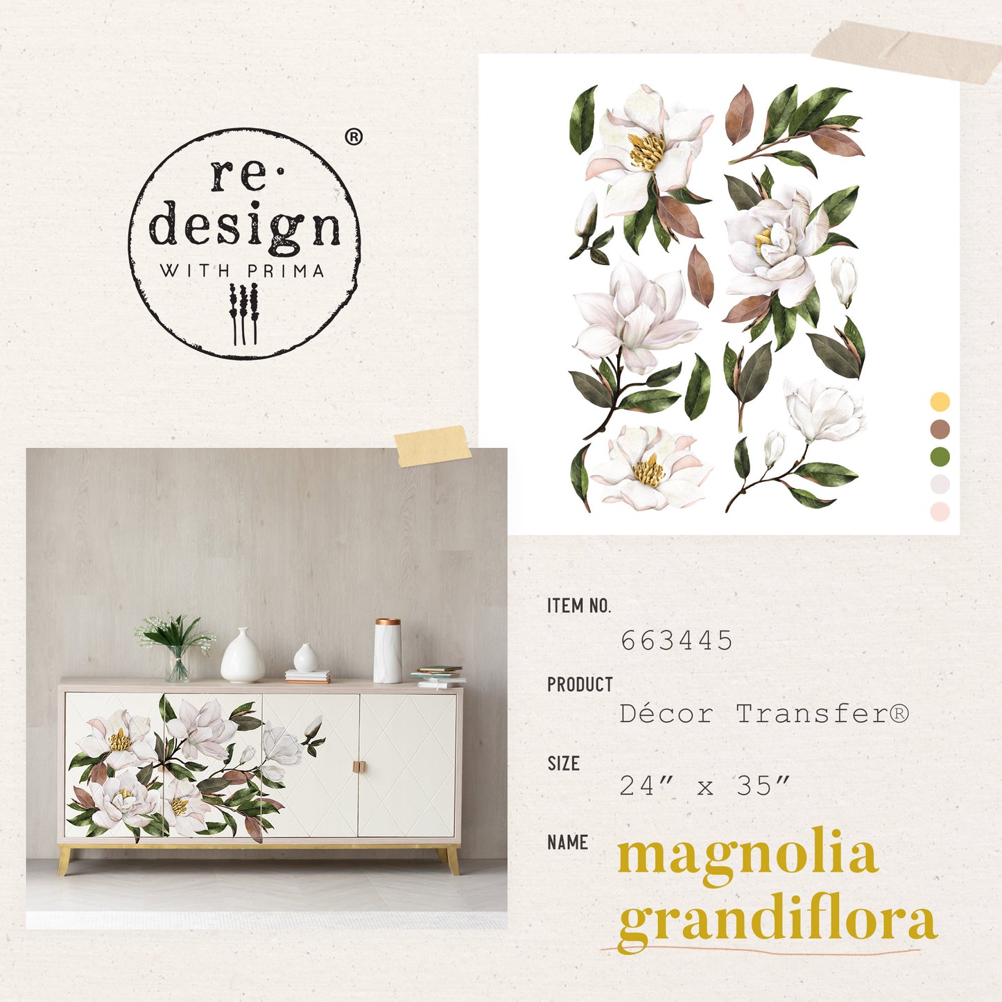 Transferfolien | Redesign Transfer - Magnolia Grandiflora
