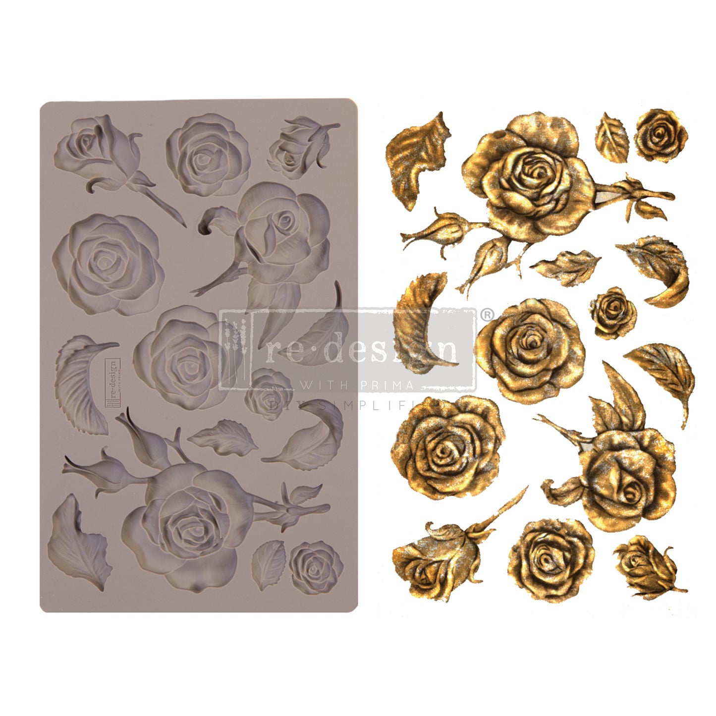 Silikonformen | Redesign - Decor Mould - Fragrant Roses